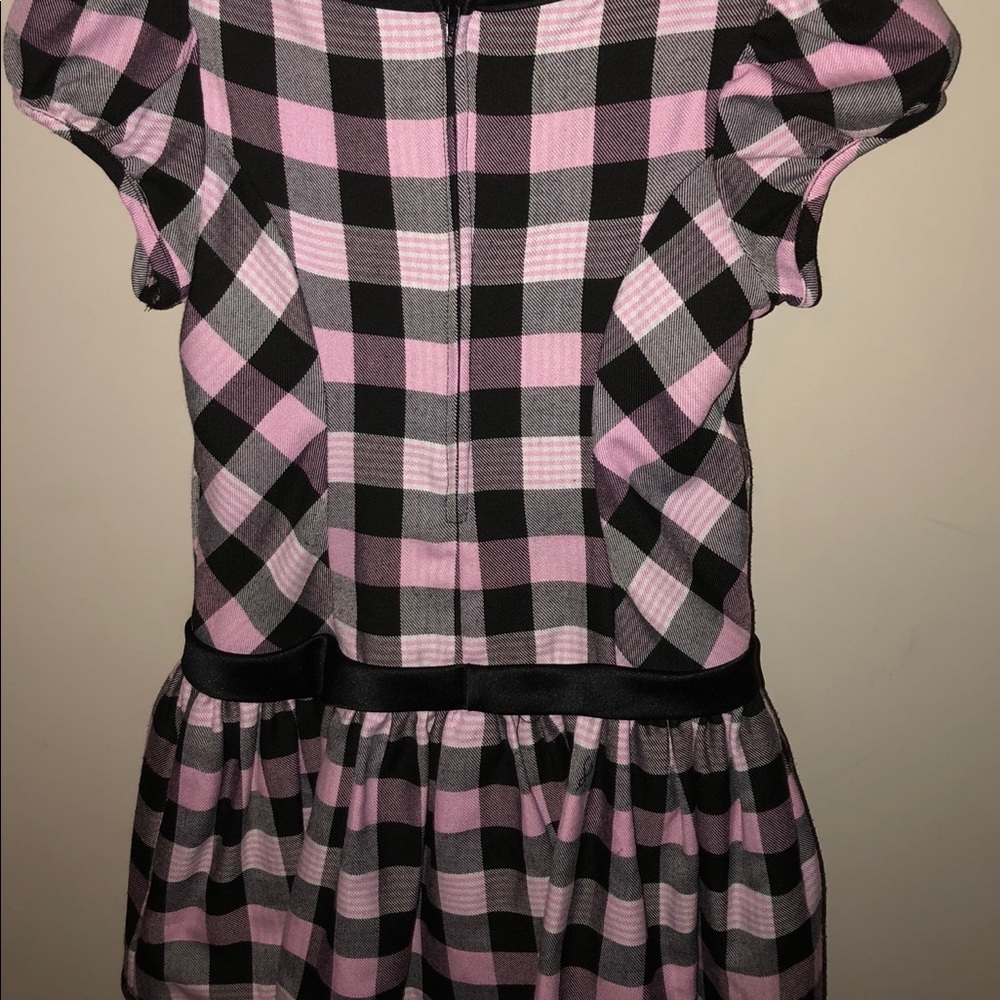 Bonnie Jean Little Girls pink plaid dress size 6